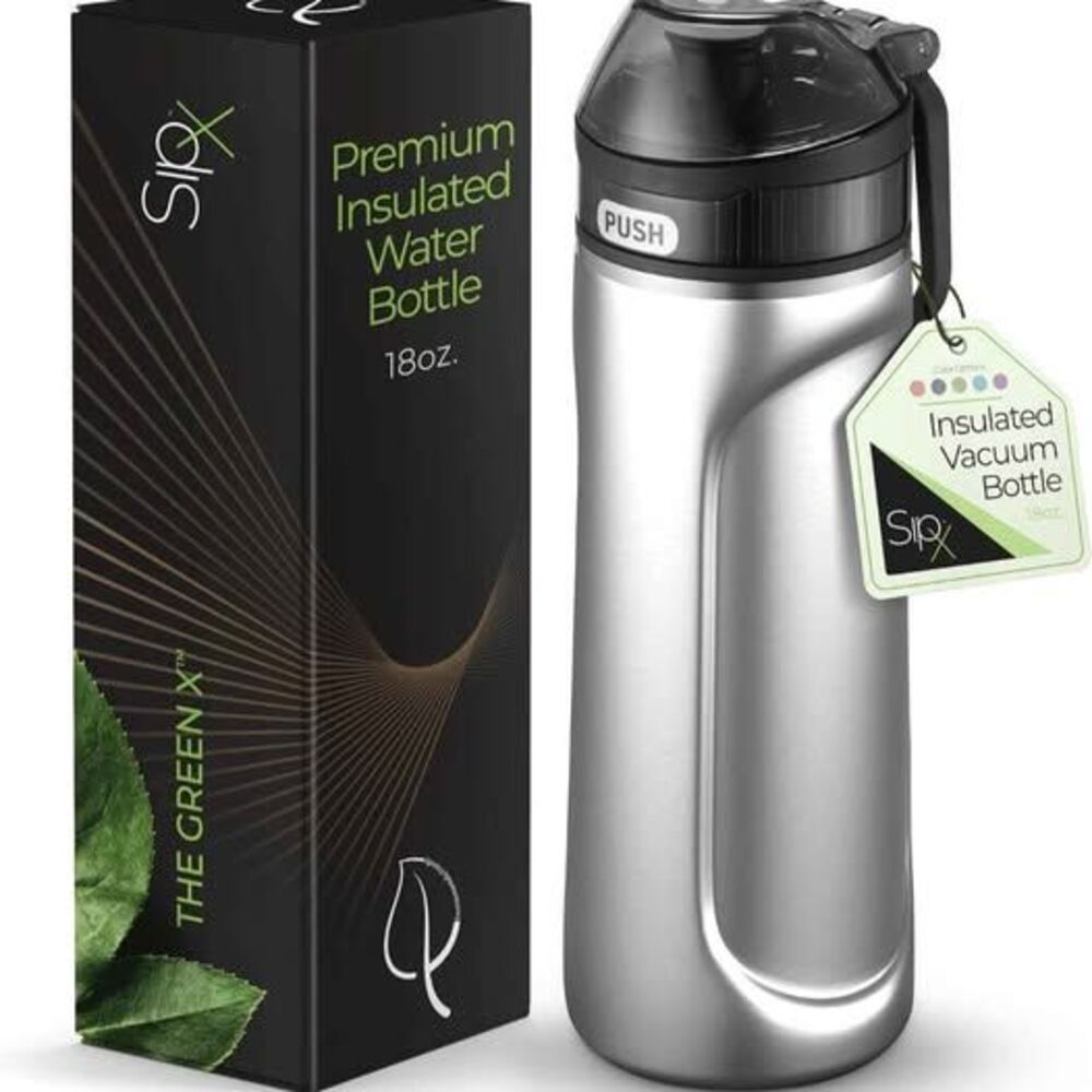 SipX™ Triple-Insulated Stainless Steel Water Bottle - 18oz. With Straw Lid, Reus